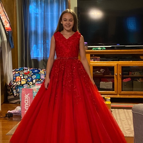 Sherri Hill red pageant gown bought new worn once for National Pageant - Picture 2 of 4